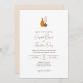 Boho Minimalistisch Vases Wedding Einladung (Vorne/Hinten)