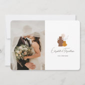 Boho Minimalistisch Vases Wedding Foto Dankeskarte (Vorderseite)