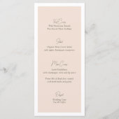 Boho Minimalistisch Vases Wedding Menükarte (Rückseite)