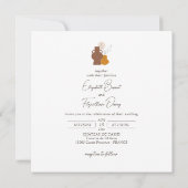 Boho Minimalistisch Vases Wedding Square Einladung (Rückseite)