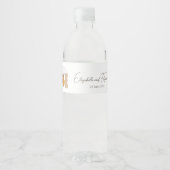 Boho Minimalistisch Vases Wedding Wasserflaschenetikett (Vorderseite)