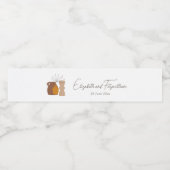 Boho Minimalistisch Vases Wedding Wasserflaschenetikett (Einzelnes Label)