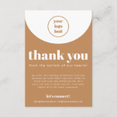 Boho Minimalistisch vielen Dank für die Bestellung Begleitkarte (Vorderseite)