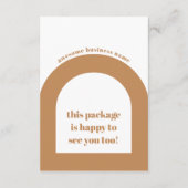 Boho Minimalistisch vielen Dank für die Bestellung Begleitkarte (Rückseite)