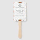 Boho Minimalistisch Watercolor Wildblume Hochzeit Fächer (Rückseite)