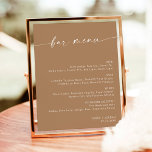 Boho Minimalistisch Wedding Bar Menu, Drink Menu Poster<br><div class="desc">Dieses wunderschöne Drink Menu Sign bietet eine wunderbar moderne minimalistische Eleganz,  um Ihre Hochzeit oder besondere Veranstaltung zu zeigen. Bearbeiten Sie die meisten Texte einfach,  um sie Ihrem Stil anzupassen. Text- und Hintergrundfarben sind vollständig editierbar —> klicken Sie auf die Schaltfläche "Weitere Anpassungen",  um sie zu bearbeiten!</div>