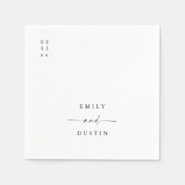 Boho Minimalistisch Wedding Cocktail Napkins Serviette