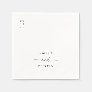 Boho Minimalistisch Wedding Cocktail Napkins Serviette