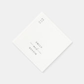 Boho Minimalistisch Wedding Cocktail Napkins Serviette (Ecke)