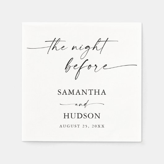 Boho Minimalistisch Wedding Cocktail Paper Serviette (Vorderseite)