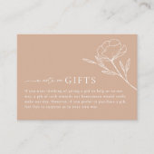 Boho Minimalistisch Wedding Wishing Well Gifts Car Begleitkarte (Vorderseite)