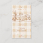 Boho Minimalistisch Western Wüste Wedding Begleitkarte (Vorderseite)