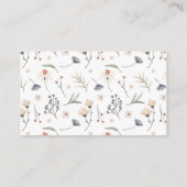Boho Minimalistisch Wildblumen Brautparty Begleitkarte (Rückseite)