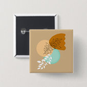 BOHO MINIMALISTISCHE BLÄTTER BUTTON (Vorne & Hinten)