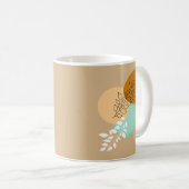 BOHO MINIMALISTISCHE BLÄTTER KAFFEETASSE (VorderseiteRechts)