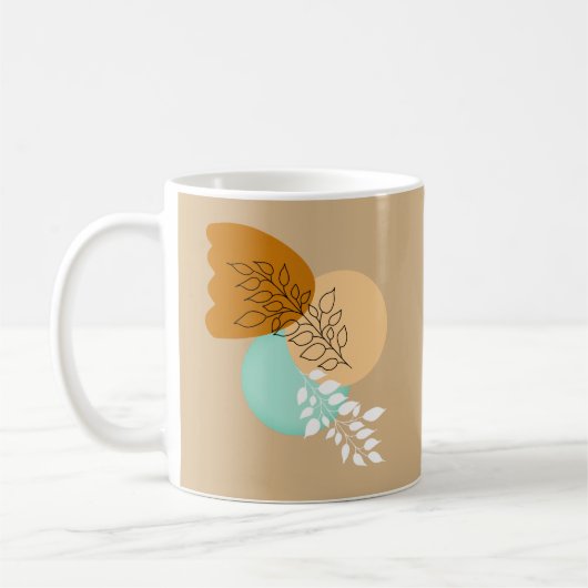 BOHO MINIMALISTISCHE BLÄTTER KAFFEETASSE (Links)
