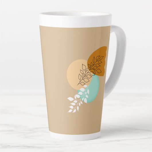 BOHO MINIMALISTISCHE BLÄTTER MILCHTASSE (Rechte Ecke)