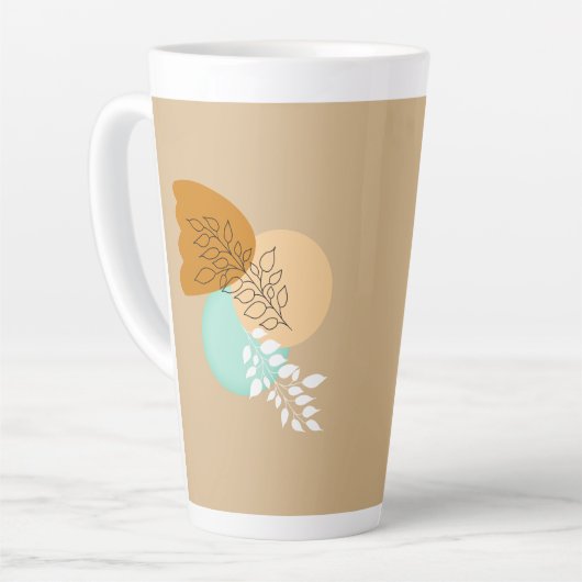 BOHO MINIMALISTISCHE BLÄTTER MILCHTASSE (Linke Ecke)