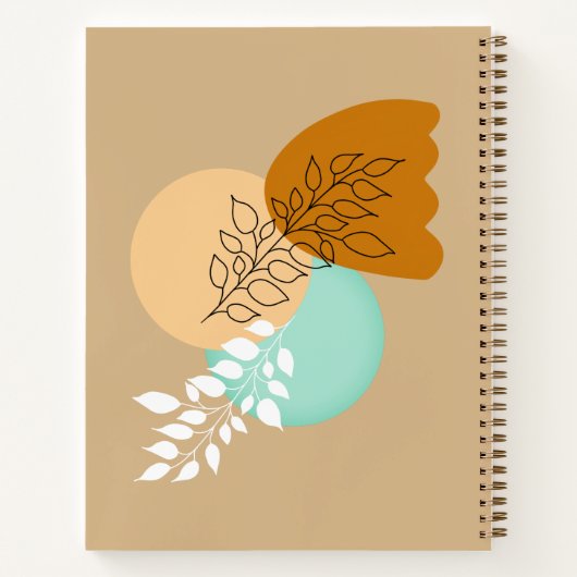 BOHO MINIMALISTISCHE BLÄTTER NOTIZBLOCK (Rückseite)