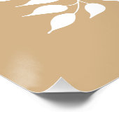 BOHO MINIMALISTISCHE BLÄTTER POSTER (Ecke)