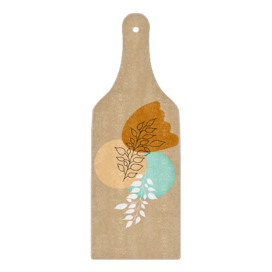 BOHO MINIMALISTISCHE BLÄTTER SCHNEIDEBRETT (Vorderseite)