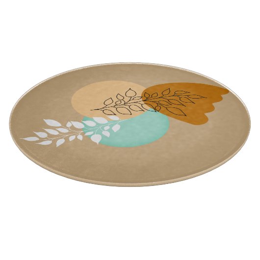 BOHO MINIMALISTISCHE BLÄTTER SCHNEIDEBRETT (Ecke)