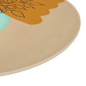 BOHO MINIMALISTISCHE BLÄTTER SCHNEIDEBRETT (Ecke)