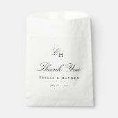 Boho-Minimalistische Dankes-Hochzeit Geschenktütchen (Vorderseite)