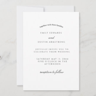 Boho-Minimalistische Elegante Hochzeitseinladung Einladung