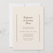 Boho Minimalistische Geburtstagspartei Einladung (Vorderseite)