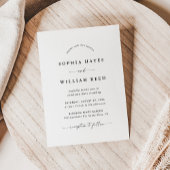 Boho-Minimalistische Hochzeit Einladung
