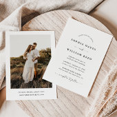 Boho-Minimalistische Hochzeit Einladung