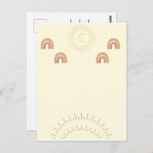 Boho minimalistische Postkarte (Vorne/Hinten)