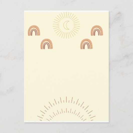 Boho minimalistische Postkarte (Vorderseite)