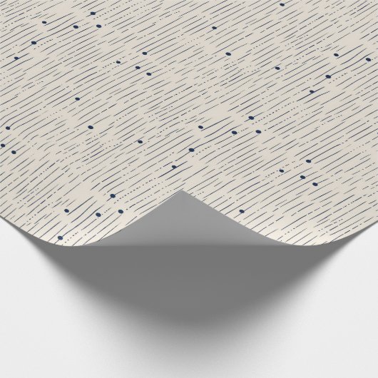 Boho minimalistische Seerauben und Streifen Elfenb Geschenkpapier (Ecke)