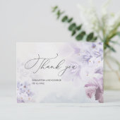 Boho Minimalistische weiche Pastellfarben lila Emp Begleitkarte (Stehend Vorderseite)