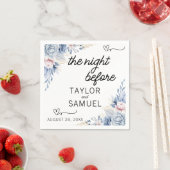 Boho Minimalistischer Hochzeitcocktail Serviette (Beispiel)