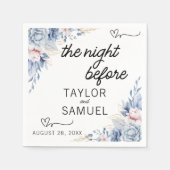 Boho Minimalistischer Hochzeitcocktail Serviette (Vorderseite)