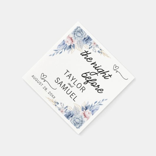 Boho Minimalistischer Hochzeitcocktail Serviette (Ecke)