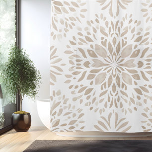 Boho-Minimalistischer-Mandala-Duschvorhang Duschvorhang