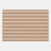 Boho-Minimalistisches modernes braunes geschlechts Geschenkpapier Set (Vorderseite)