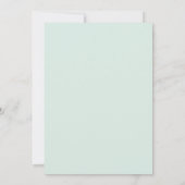 Boho-Mint-Amethyst-Wisterien-Hochzeit Einladung (Rückseite)