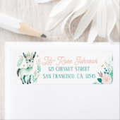 Boho Mint Green Donkey-Rücksendeadressen-Aufkleber (Insitu)