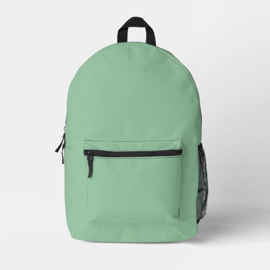 Boho Mint Green School Bedruckter Rucksack (Vorderseite)