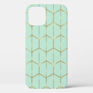 Boho-Mintgrün-Sechseck Gold & Geometrischer Glam Case-Mate iPhone Hülle