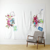 Boho Miss zu Mrs. Brautparty Foto Booth Wandteppich (Beispiel (Horizontal))