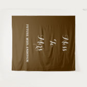 Boho "Miss zu Mrs." Hintergrund des Brautparty Wandteppich (Vorderseite (Horizontal))