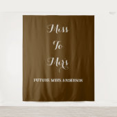 Boho "Miss zu Mrs." Hintergrund des Brautparty Wandteppich (Vorderseite)