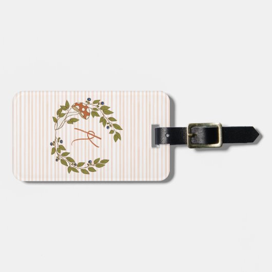 Boho Mit Monogramm Gepäckanhänger (Vorderseite horizontal)