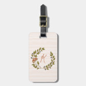 Boho Mit Monogramm Gepäckanhänger (Vorderseite vertikal)